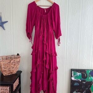 Free People Magenta Maxi Dress